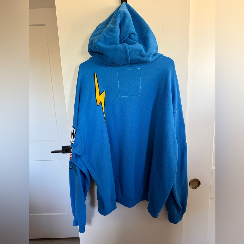 Aviator Nation Vintage Patch Zip Hoodie Relaxed Size XL Unisex - Picture 8 of 8